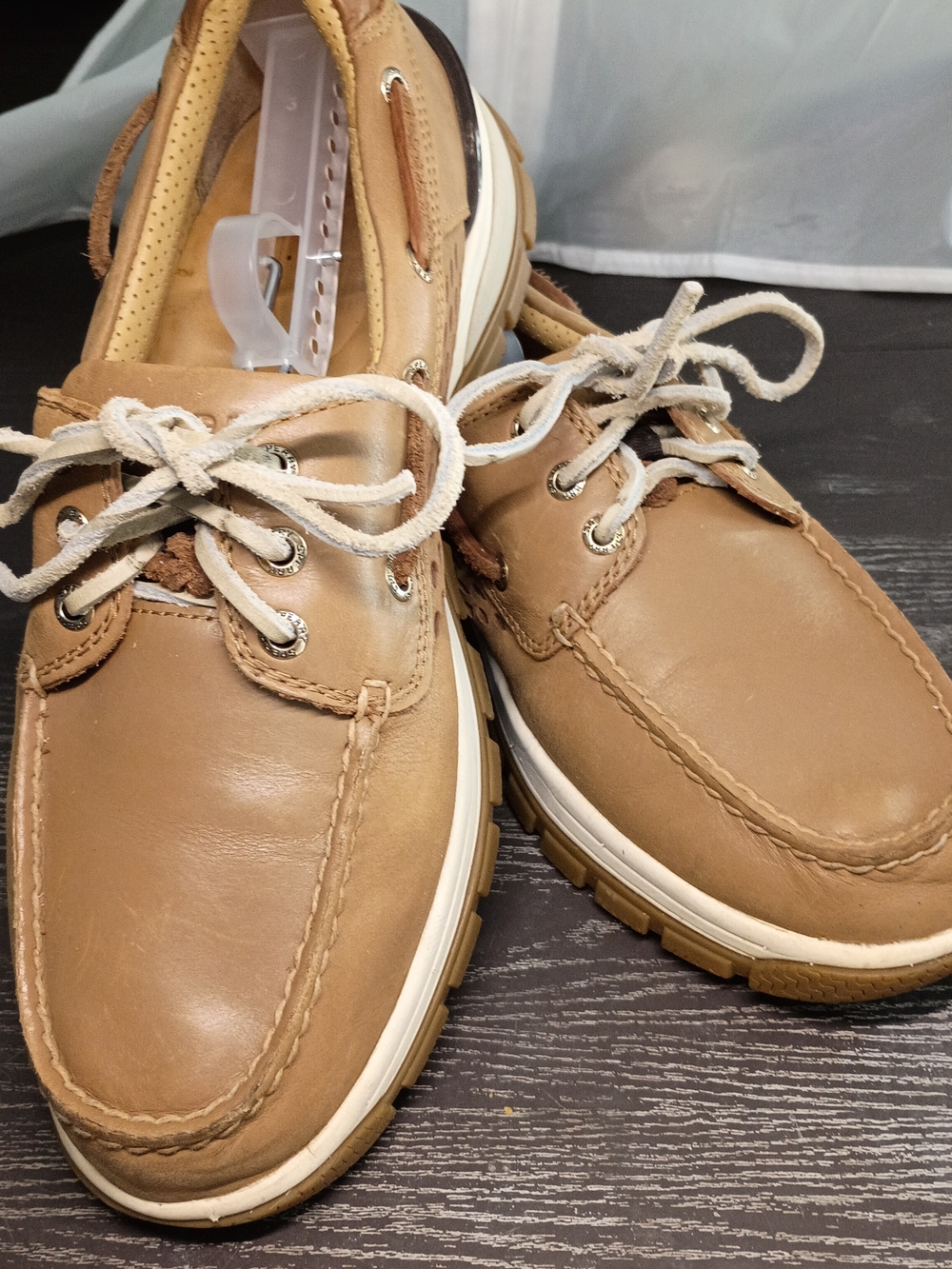 Sperry GOLD CUP Men's 20M Tan Leather Moc-Toe Boat Shoes. NEW.  Great Deal!!!